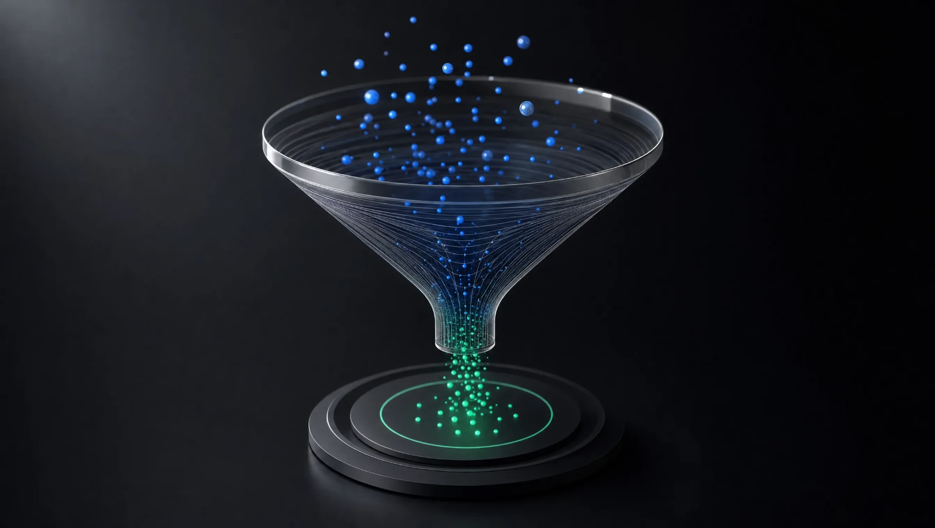Digital marketing and lead generation funnel illustration