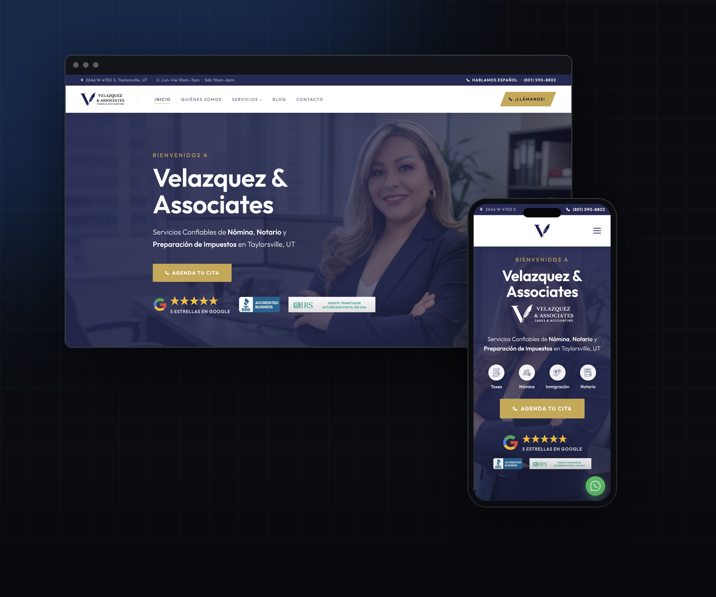 Velazquez & Associates website preview
