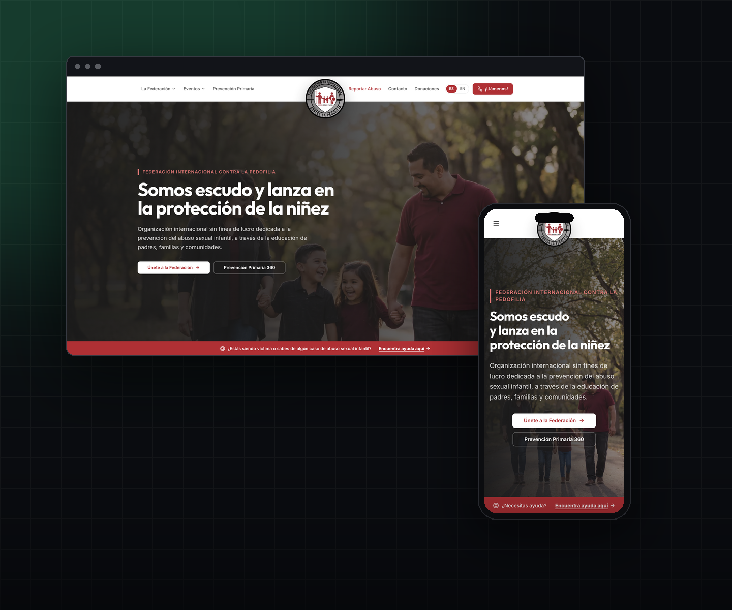 FILCP · Somos Escudo y Lanza website preview