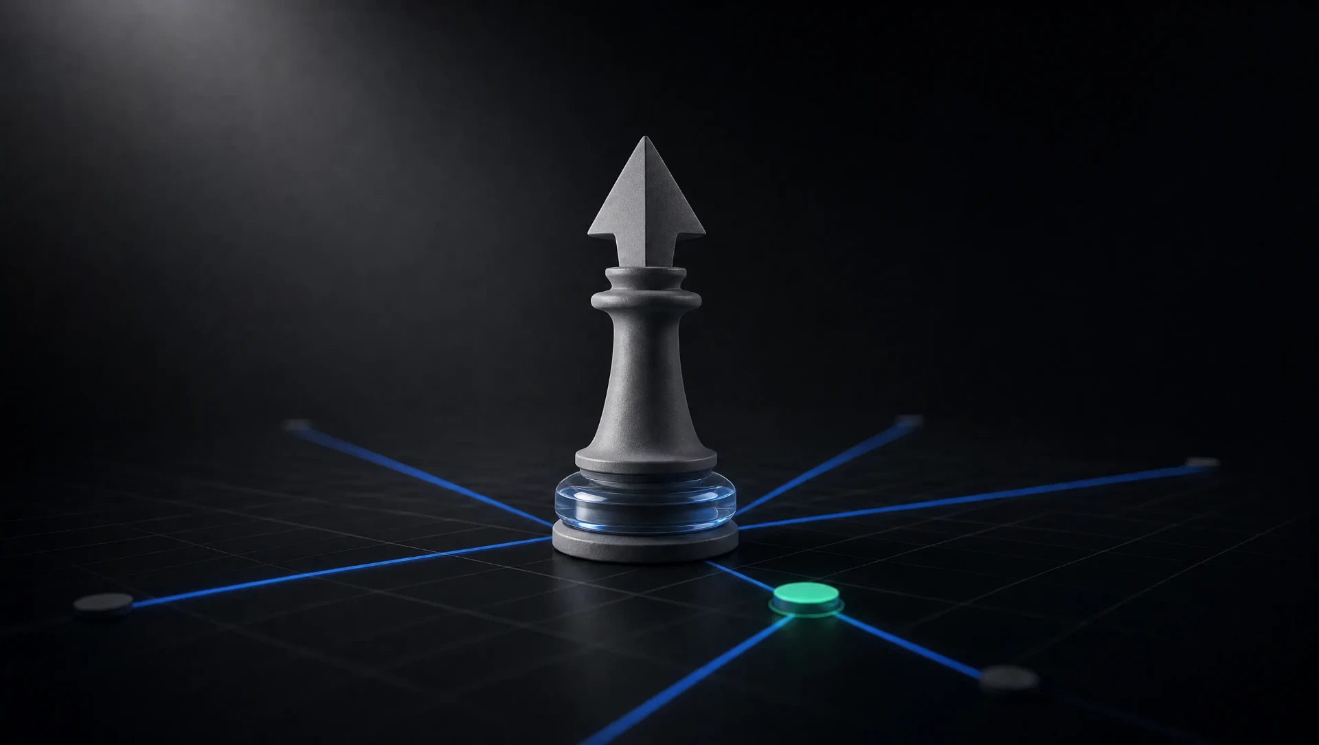 Marketing strategy and consulting chess piece illustration